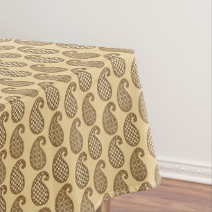 Paisley-Muster, braun, creme und schokoladenbraun Tischdecke