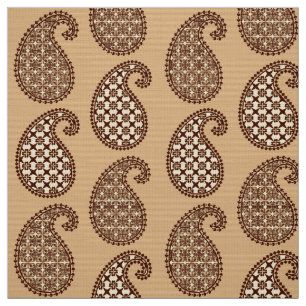 Paisley-Muster, Bräune, Sahne und Schokolade Stoff