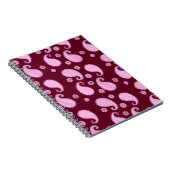 Paisley-Muster, Eispink und Bordeaux Notizblock (Rechte Seite)