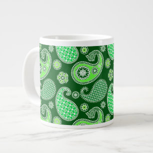 Paisley-Muster, Emerald und Jade Green Jumbo-Tasse