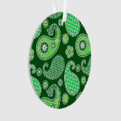 Paisley-Muster, Emerald und Jade Green Ornament (Vorderseite)