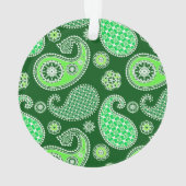 Paisley-Muster, Emerald und Jade Green Ornament (Rückseite)