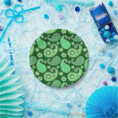 Paisley-Muster, Emerald und Jade Green Pappteller (Party)