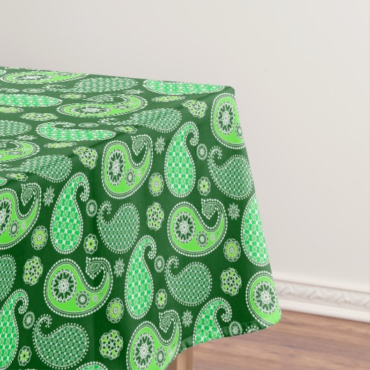 Paisley-Muster, Emerald und Jade Green Tischdecke (Beispiel)