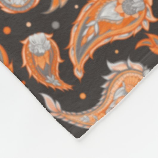 Paisley-Muster Fleecedecke (Ecke)