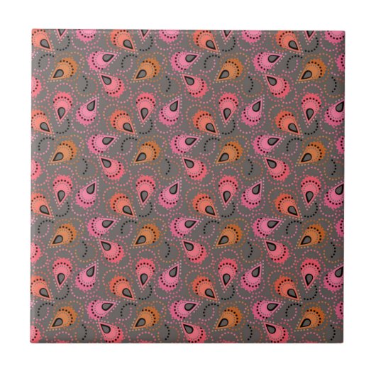 Paisley-Muster. Fliese (Vorderseite)