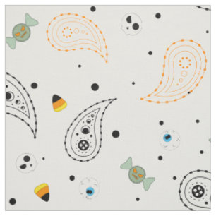 Paisley-Muster Frohes Halloween Süßes oder Saures Stoff