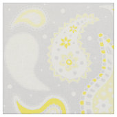 Paisley-Muster-Gelb hellgrau Stoff (Nahaufnahme)