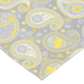 Paisley-Muster gelb und grau elegant Tischdecke (Schrägansicht)