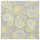 Paisley-Muster gelb und grau Stoff (Muster)