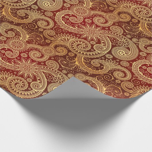 Paisley-Muster Geschenkpapier (Ecke)
