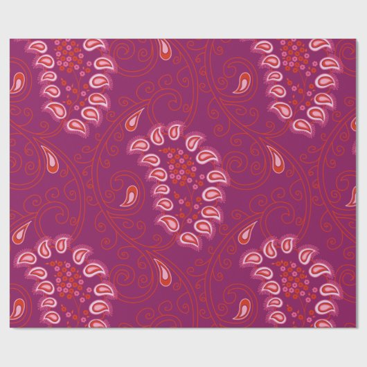 Paisley-Muster Geschenkpapier (Flach)