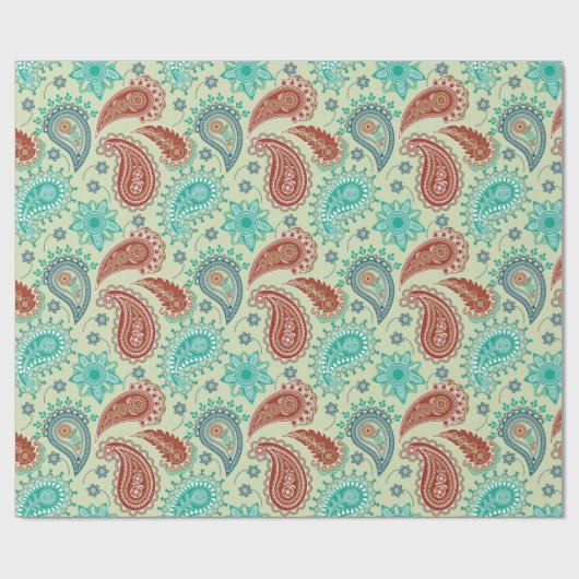 Paisley-Muster Geschenkpapier (Flach)