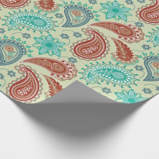Paisley-Muster Geschenkpapier (Ecke)