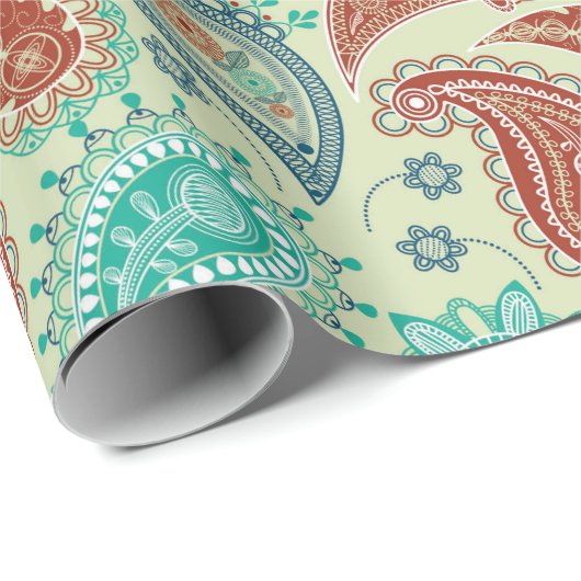 Paisley-Muster Geschenkpapier (Rolleneckpunkt)
