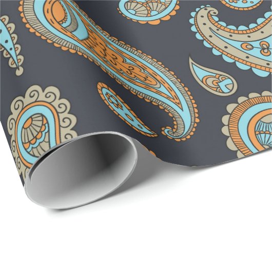 Paisley-Muster Geschenkpapier (Rolleneckpunkt)