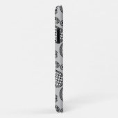 Paisley-Muster, grau, schwarz und weiß Case-Mate iPhone Hülle (Hinten/Rechts)