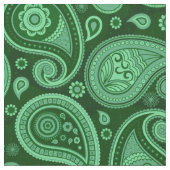 Paisley Muster grün Stoff (Nahaufnahme)