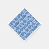 Paisley-Muster, Himmelblau, Marine und weiß Serviette (Ecke)