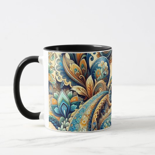Paisley-Muster in der Blues Tasse (Links)