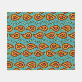 Paisley-Muster, indische Ziertextur Fleecedecke (Vorderseite (Horizontal))