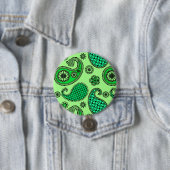 Paisley-Muster, Jade- und Minzgrün Button (Beispiel)