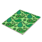 Paisley-Muster, Jade- und Minzgrün Fliese (Seite)