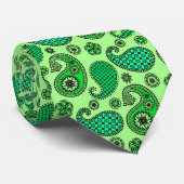 Paisley-Muster, Jade- und Minzgrün Krawatte (Gerollt)