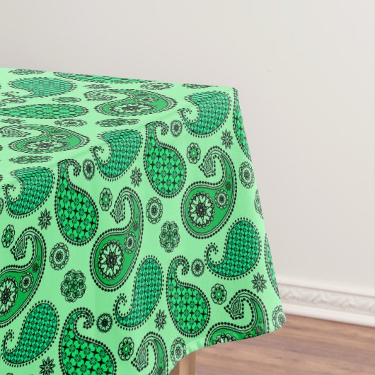 Paisley-Muster, Jade- und Minzgrün Tischdecke (Beispiel)