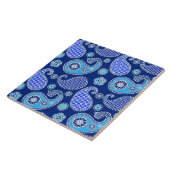 Paisley-Muster, Kobalt blau und weiß Fliese (Seite)