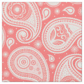 Paisley-Muster Koralle rosa Stoff (Nahaufnahme)