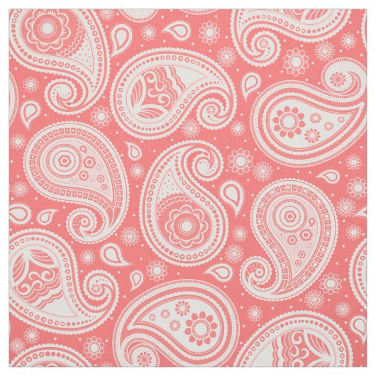 Paisley-Muster Koralle rosa Stoff (Muster)