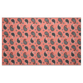 Paisley-Muster, Korallenrosa, Schwarz-Weiß Stoff (Fat Quarter (45,7 x 55,9 cm))