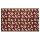 Paisley-Muster, Korallenrosa und Schokoladenbraun Stoff (Fat Quarter (45,7 x 55,9 cm))