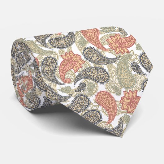 Paisley-Muster Krawatte (Gerollt)