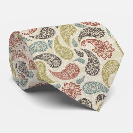 Paisley-Muster Krawatte (Gerollt)