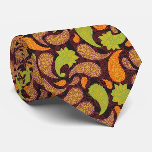 Paisley-Muster Krawatte (Gerollt)