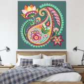 Paisley Muster Leinwanddruck (Insitu (Schlafzimmer))