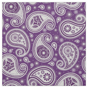 Paisley-Muster lila und weiß elegant Stoff