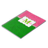 Paisley-Muster-Monogramm Notizblock (Linke Seite)