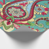 Paisley-Muster. Nahtloses orientalisches Muster Geschenkpapier (Ecke)
