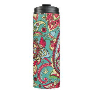 Paisley-Muster. Nahtloses orientalisches Muster Thermosbecher