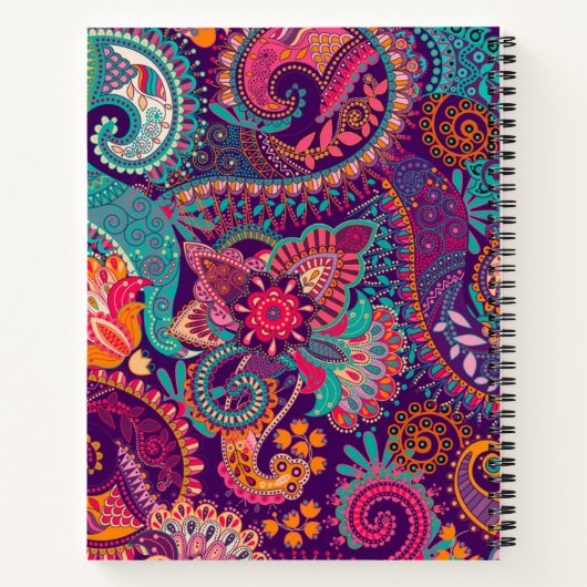 Paisley-Muster Notizblock (Rückseite)