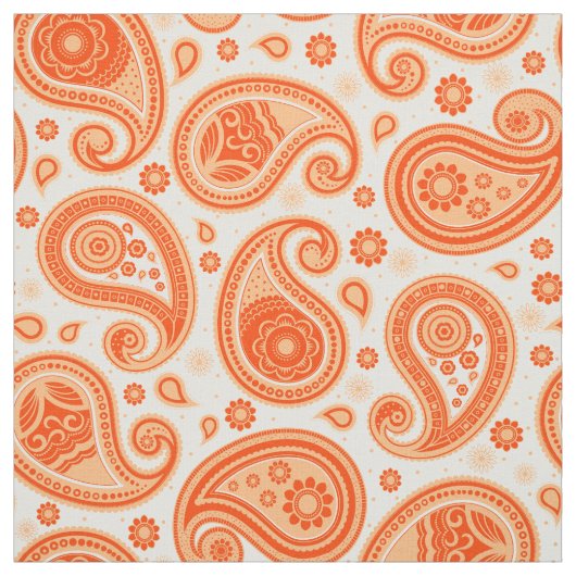 Paisley-Muster orange Farbe Stoff (Muster)