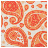 Paisley Muster orange und rot Stoff (Nahaufnahme)