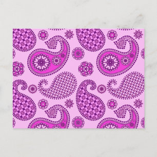 Paisley-Muster, Orchid und Amethyst lila Postkarte