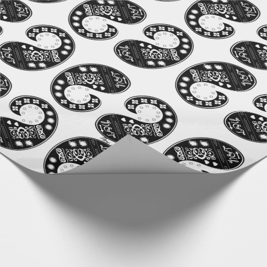 Paisley-Muster-Packpapier Geschenkpapier (Ecke)