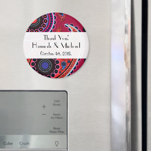 Paisley-Muster, persisches Paisley, Boteh, Hochzei Magnet