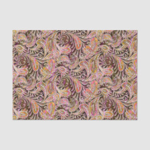Paisley-Muster-Pflaumen-Rosa-Grün Seidenpapier
