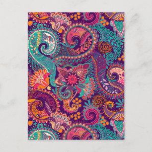 Paisley-Muster Postkarte